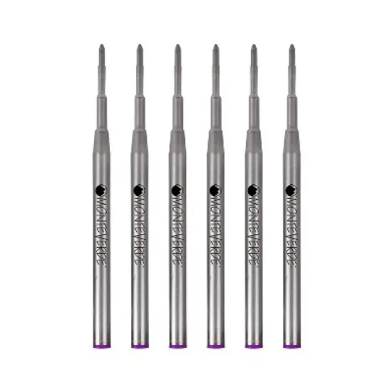 Monteverde Ballpoint Pen Refill Medium Point Purple Ink 6 Pack (M133PL) image {1}