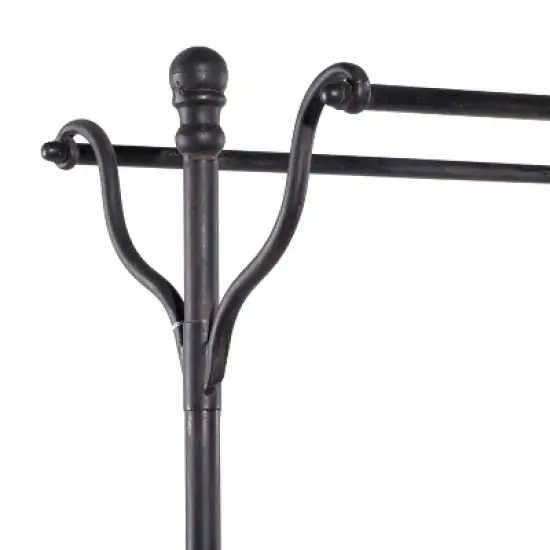 Industrial Metal Coat Rack Black - Olivia & May image {4}