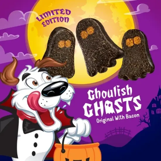 Beggin' Bacon Flavor Ghosts Strips Chewy Dog Treats - 6oz image {2}