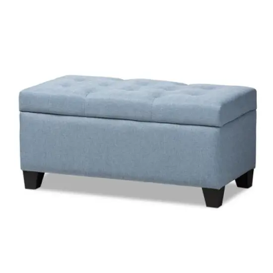 Michaela Modern And Contemporary Fabric Upholstered Storage Ottoman - Baxton Studio image {13}