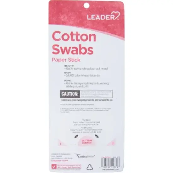 Leader Paper Stick Cotton Swabs 500 ct image {4}