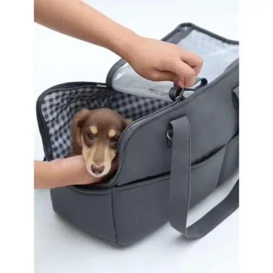 BABYYER Pet Carrier Bag,Cat Carrier Airline Approved,Style Kitten/Puppy Transport Carrier Handbag,with Breathable Mesh & Shoulder Strap image {1}