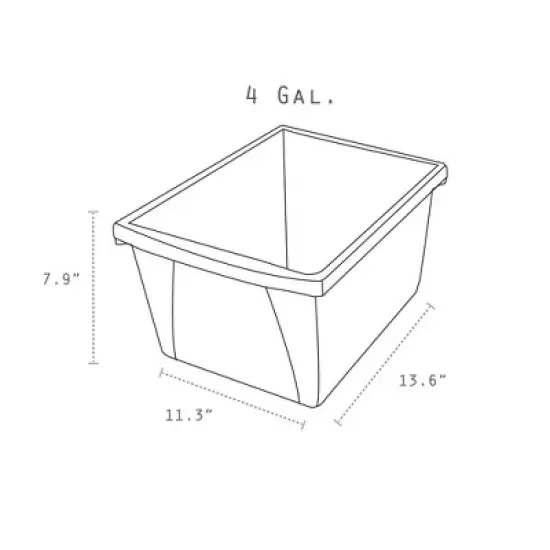 Storex 4 Gallon Storage Bin, Purple image {8}