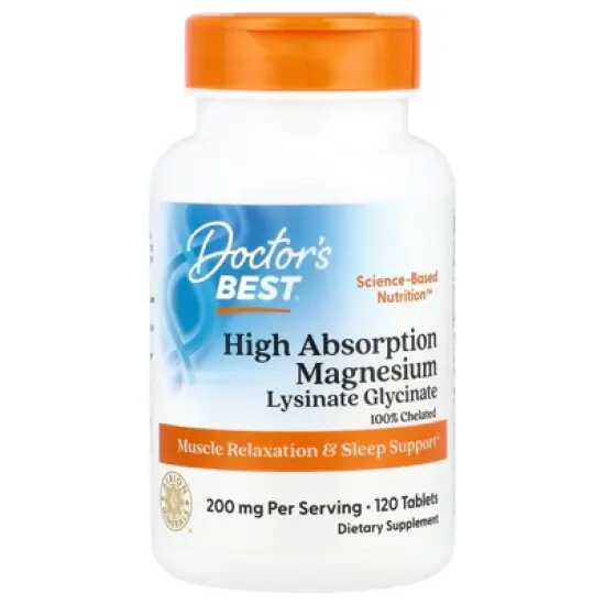 Doctor's Best High Absorption Magnesium, 120 Tablets, (100 mg per Tablet) image {4}