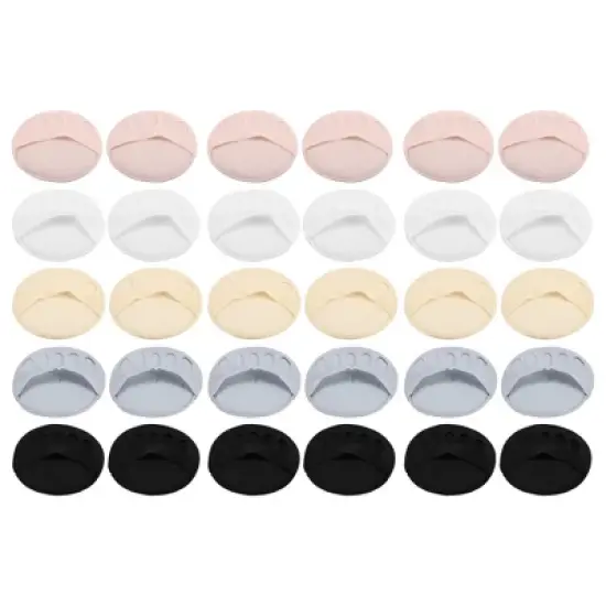Unique Bargains Soft Fabric Breathable Five Toes Forefoot Pads for Women 5 Colors Black White Pink Gray Beige image {7}