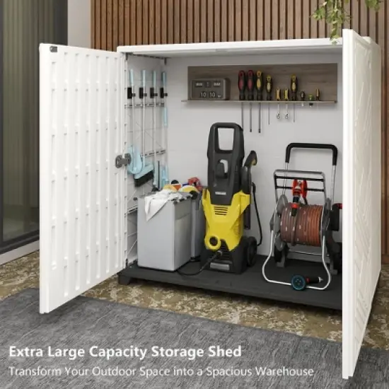Yardgrace Weather Resistant 75Gal Storage Cabinet with Adjustable Shelves image {1}