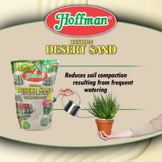 Hoffman Western Desert Sand Decorative Soil Cover for Potted or Bedded Plants, 2qt image {4}