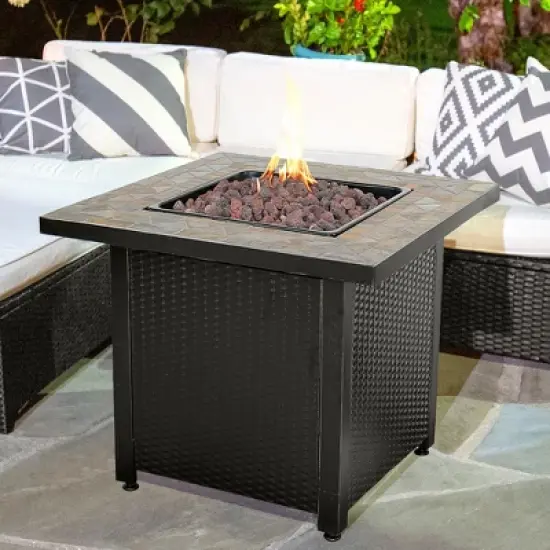 Endless Summer 30,000 BTU LP Gas Outdoor Fire Table with Lava Rock image {2}
