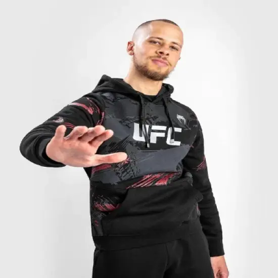 Venum UFC Authentic Fight Week 2.0 Pullover Hoodie - Black/Red image {5}