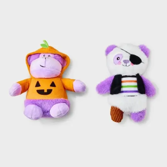 Gorilla and Panda Dog Plush Toy Set - 2pk - Boots & Barkley&trade; image {1}