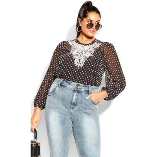 Women's Plus Size  Verity Top - black  | CITY CHIC image {8}