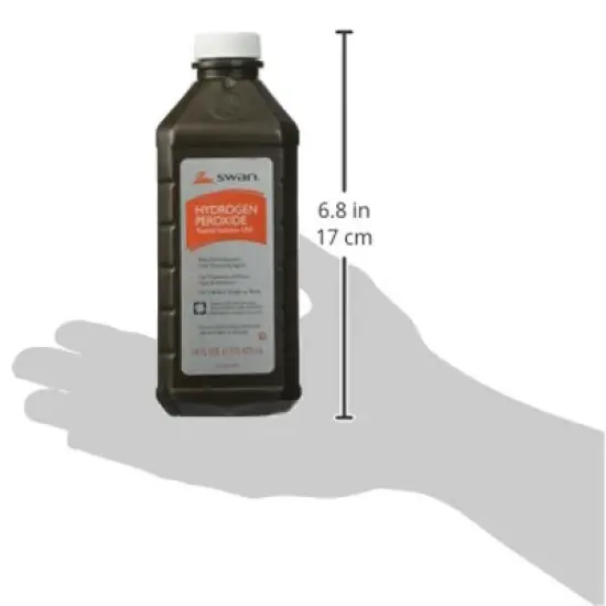 Swan Hydrogen Peroxide Solution 16 Oz First Aid Antiseptic Oral Debriding Agent Case Of 12 image {2}