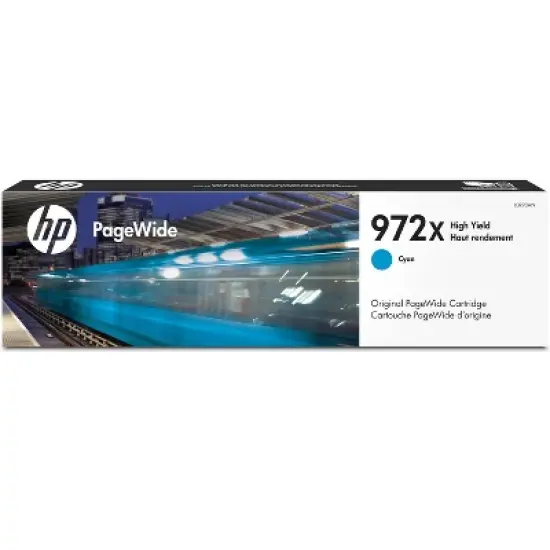 HP 972X High Yield Cyan Original PageWide Cartridge, ~7,000 pages, L0R98AN image {7}