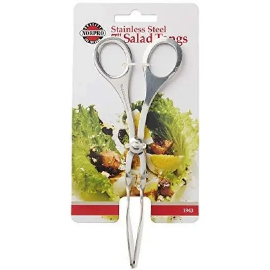 Norpro 7-inch Stainless Steel Serving Tongs image {1}