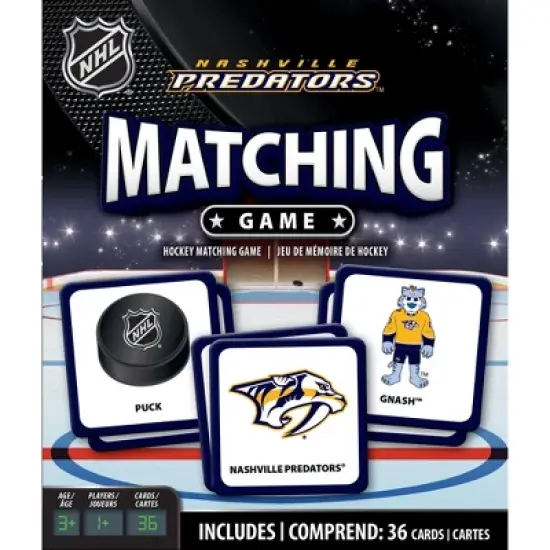 MasterPieces Officially Licensed NHL Nashville Predators Matching Game for Kids and Families image {1}