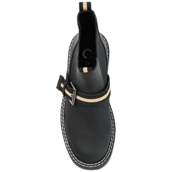 Journee Collection Womens Rilie Round Toe Block Heel Ankle Booties image {3}