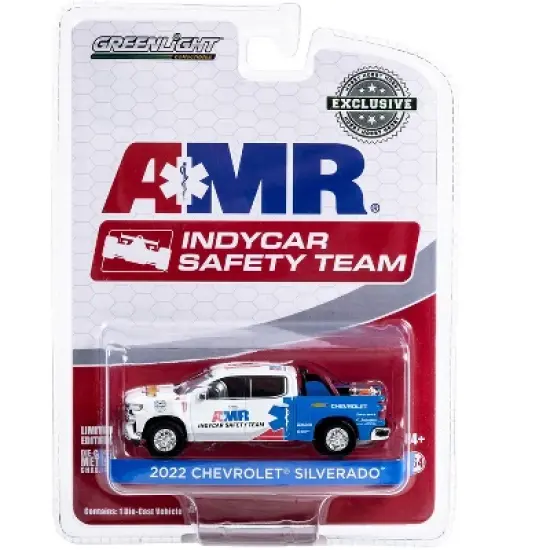 2022 Chevrolet Silverado Truck #1 "2022 NTT IndyCar Series AMR Safety Team" w/Equipment 1/64 Diecast Model Car by Greenlight image {2}