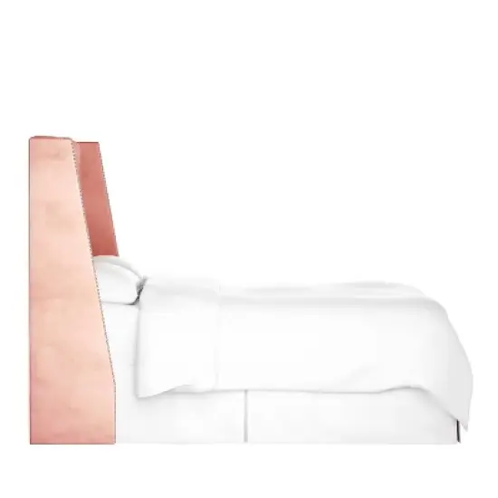 Arlette Diamond Tufted Wingback Headboard in Velvet - Skyline Furniture image {2}