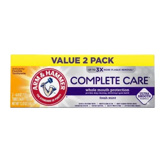 Arm & Hammer Complete Care Toothpaste - Fresh Mint - 12oz/2pk image {10}