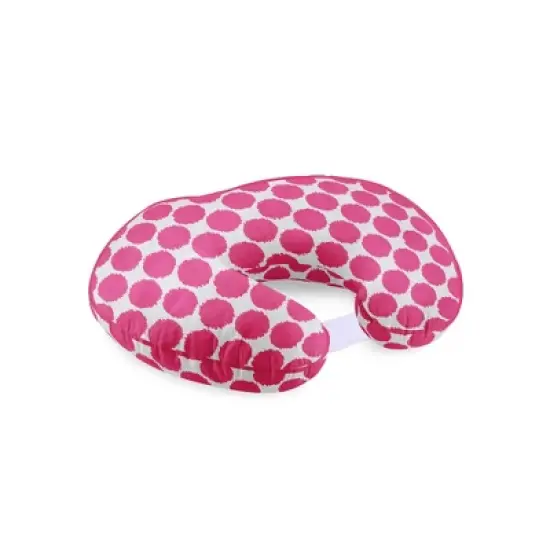 Bacati - 3 pc Ikat Zigzag Pink Dots Muslin Hugster Feeding & Infant Support Nursing Pillow image {3}