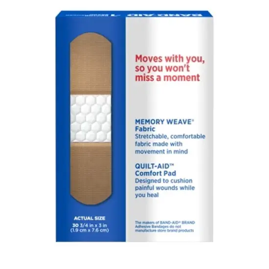 Band-Aid Flexible Fabric Brand Comfortable Protection Bandages - 30ct image {9}