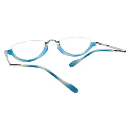 Calabria 309 Small Semi-Rimless Folding Reading Glasses image {3}