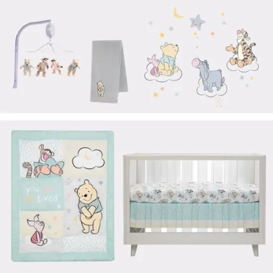 Lambs & Ivy Winnie the Pooh Hugs Fitted Crib Sheet image {3}