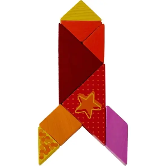 HABA Funny Faces Tangrams - Wooden Pattern Blocks (Made in Germany) image {5}