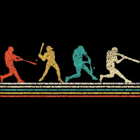 Junior's Design By Humans Vintage Distressed Baseball Swing By LuckyCharm99 T-Shirt image {1}