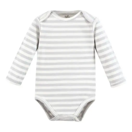 Touched by Nature Organic Cotton Long-Sleeve Bodysuits, Neutral Woodland image {4}
