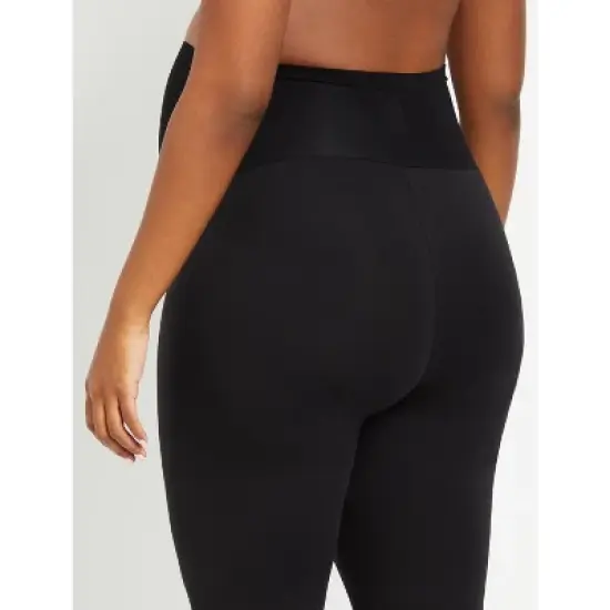 Plus Size Essential Stretch Secret Fit Belly Maternity Cropped Leggings | Motherhood Maternity image {4}