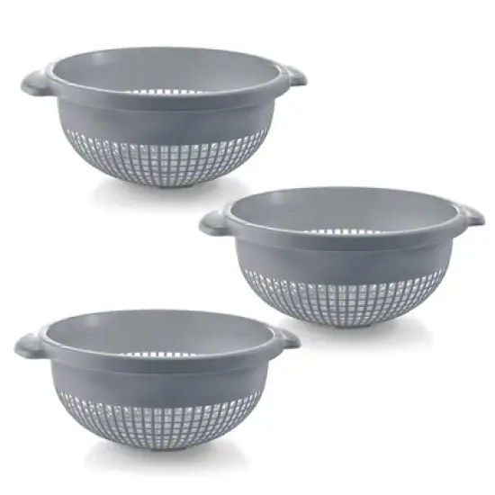 YBM Home 14 Inch Deep Plastic Colander, Pack of 3 image {3}