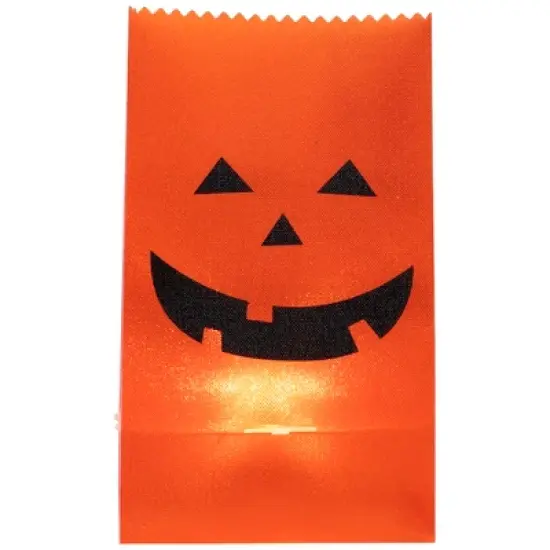 Northlight Lighted Jack-O-Lantern Halloween Outdoor Luminary Pathway Markers - 9.5" - Set of 3 image {3}