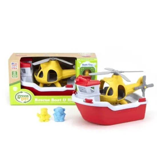 Green Toys Rescue Boat & Helicopter image {5}