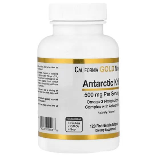 Antarctic Krill Oil, Ultra-High Omega-3 with Astaxanthin, Natural Strawberry & Lemon Flavor, Non GMO, Gluten Free, 500 mg, 120 Fish Gelatin Softgels image {4}