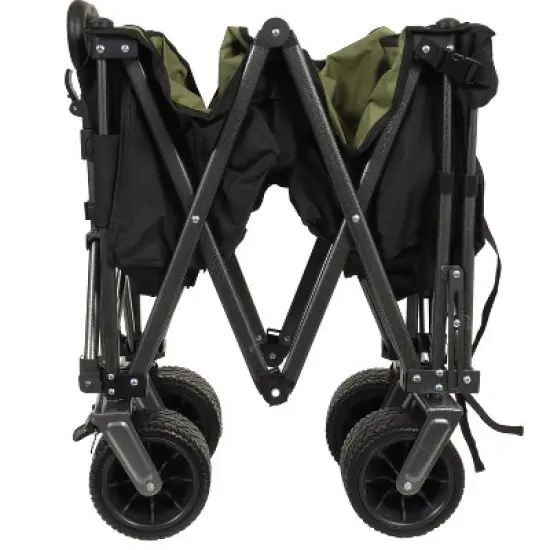 Collapsible Folding Wagon 300L,49" Extra Long Collapsible Wagon with Tailgate, All-Terrain 7"x 4" Big Wheels, 400LBS Foldable Foldable Beach Wagon image {10}