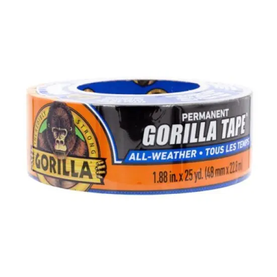 Gorilla 1.88 in. W X 25 yd L Black Duct Tape image {1}