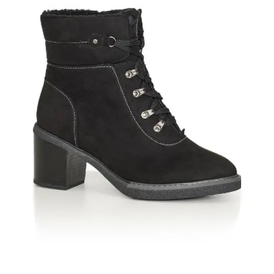 Women's WIDE FIT Zelda Lace Up Ankle Boot - black| CLOUDWALKERS image {3}