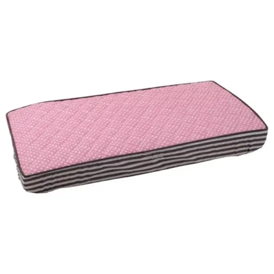Bacati - Elephants Pink/Gray Pink Pin Dots Quilted Top Changing Pad Cover image {7}