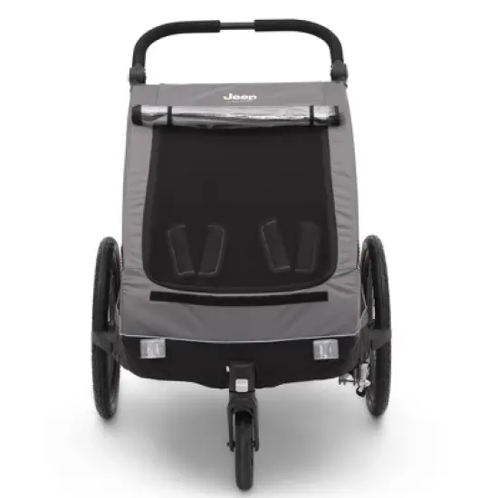 Delta Children Jeep Everest 2-in-1 Child Bike Trailer and Stroller - Gray image {7}