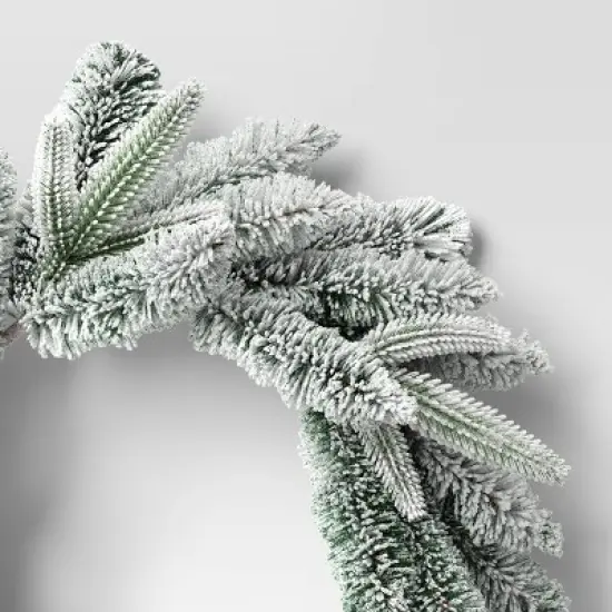 20" Flocked Pine Artificial Christmas Wreath - Wondershop&trade; image {2}