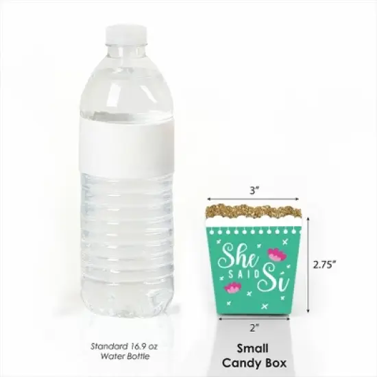 Big Dot of Happiness Final Fiesta - Party Mini Favor Boxes - Last Fiesta Bachelorette Party Treat Candy Boxes - Set of 12 image {2}