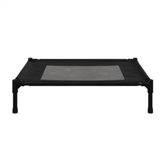 Elevated Dog Bed - 30x24-Inch Portable Pet Bed with Non-Slip Feet - Indoor/Outdoor Dog Cot or Puppy Bed for Pets up to 50lbs by PETMAKER (Black) image {3}