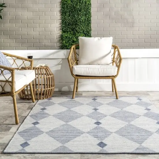 nuLOOM Catja Geometric Indoor/Outdoor Patio Area Rug image {7}