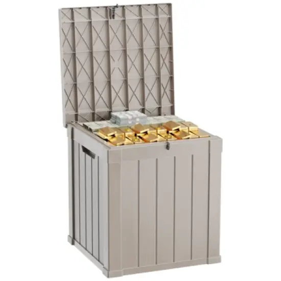 DSVIMOY Lockable Deck Boxes, Multi-Capacity Outdoor  Storage Deck Box, Small Patio Storage Bin for Garden Tools image {7}