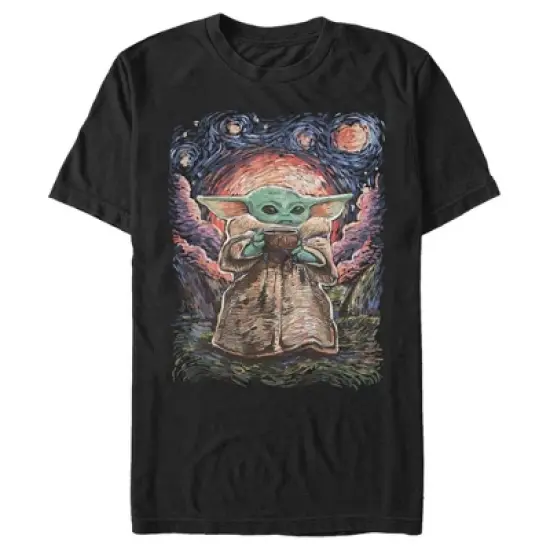 Men's Star Wars The Mandalorian The Child Starry Night T-Shirt image {4}