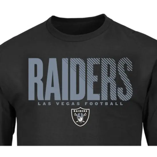 NFL Las Vegas Raiders Black Long Sleeve Core Big & Tall T-Shirt image {2}