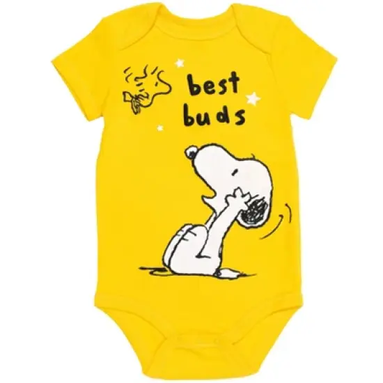 PEANUTS Snoopy Charlie Brown 5 Pack Bodysuits Multi  image {4}
