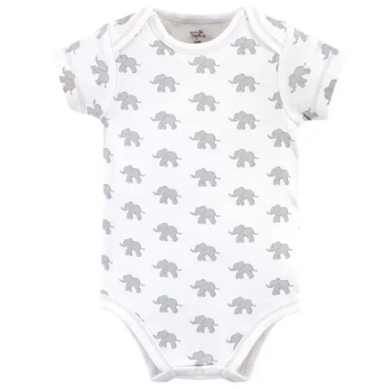 Touched by Nature Organic Cotton Bodysuits 5pk, Marching Elephant image {4}