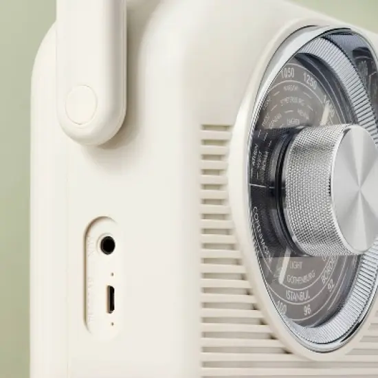 Retro Portable AM/FM Bluetooth Radio Cream - Hearth & Hand&trade; with Magnolia image {4}